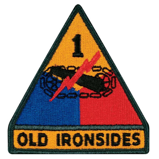 Old Ironsides 1st Armored Division Patch (3.75 Inch) WW2 US Army Military Uniform Reproduction Patches