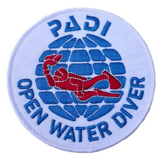 PADI Open Water Diver Patch (4 Inch) Iron/Sew-on Badge Scuba Diving Diver Patches