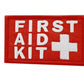 Red First Aid Kit Patch (3.5 Inch) Velcro Badge (Hook & Loop)