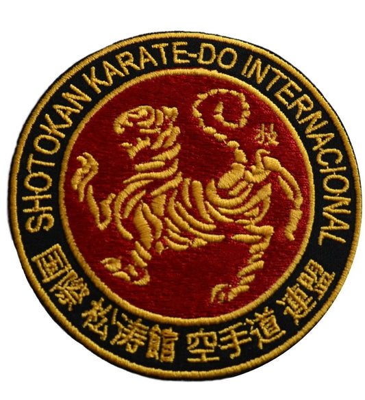 Shotokan Karate-Do International Patch (3.5 Inch) Iron/Sew-on Badge Tiger Kimono Gi Japanese Kyoku Martial Arts Self Defense Kanji Japan