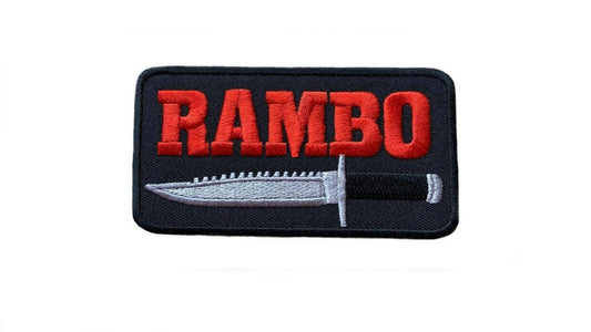 Jon Rambo Patch (3.75 Inch) Iron-on Badge Special Forces Veteran Movie Logo Emblem