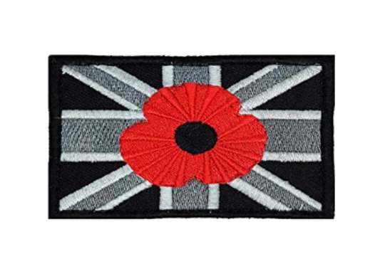 Union Patch with Poppy, TRF & Union Patches
