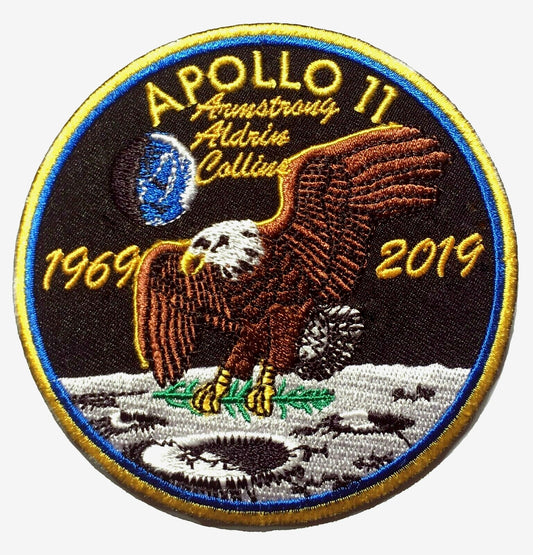 Apollo 11 Patch 50th Anniversary (3.5 Inch) Iron-on Badge