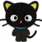 Cute Black Cat Patch (2.75 Inch) Embroidered Iron/Sew-on Badge Small Kitty Cat