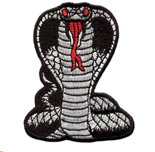 Cobra Patch (3.25 Inch) Snake Iron/Sew-on Badge Gym, Martial Arts, Self Defense, Karate, Jiu Jitsu, Judo, MMA, BJJ, Costume, Gift