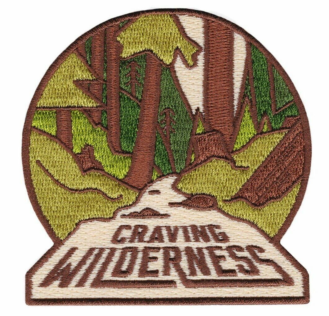 Craving Wilderness (3.5 Inch) Iron-on Badge Traveler Adventure Hiking Trail Patches