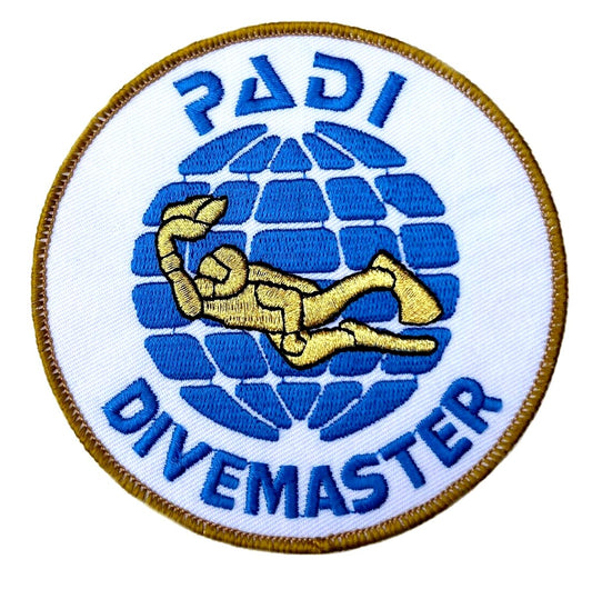 PADI Divemaster Patch (4 Inch) Iron-on Badge Scuba Diving Dive Master Diver Patches