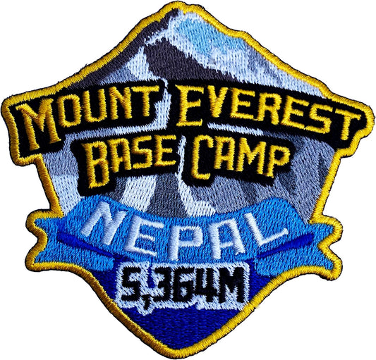 Mount Everest Base Camp Nepal Patch (3.5 Inch) Iron-on Badge
