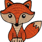 Cute Small Fox Patch (3 Inch) Iron/Sew-on Orange Embroidery Badge