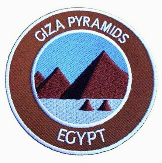 Giza Pyramids Egypt Patch (3.5 Inch) Iron-on Badge