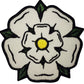 Yorkshire White Rose Patch (3 Inch) Iron or Sew-on Badge York County England UK Patches