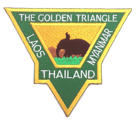 The Golden Triangle Patch (3.5 Inch) Iron-on Badge Thailand Myanmar Laos