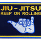 Brazilian Jiu Jitsu Keep On Rolling Patch (4 Inch) Iron-on Badge BJJ Kimono Patches