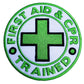 First Aid & CPR Trained Patch (3.5 Inch) Iron/Sew-on Badge First Aid Patches