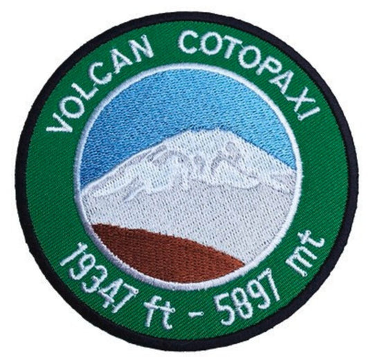 Cotopaxi Patch (3.5 Inch) Iron-on Badge Ecuador Andes Mountains