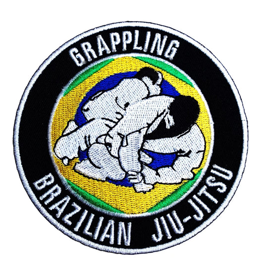 Grappling Brazilian Jiu Jitsu Patch (3.5 Inch) Iron-on Badge BJJ Kimono