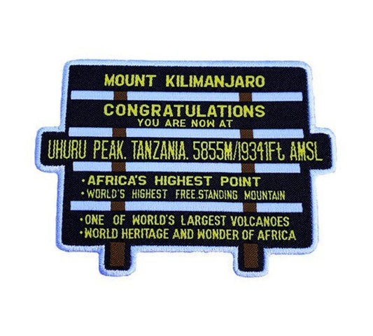 Mount Kilimanjaro Uhuru Peak Tanzania Patch (3.5 Inch) Iron-on Badge Africa Trek Souvenir