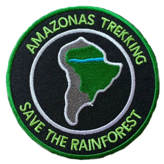 Amazon Trekking Patch (3.5 Inch) Iron-on Badge Save The Rainforest Travel Patches
