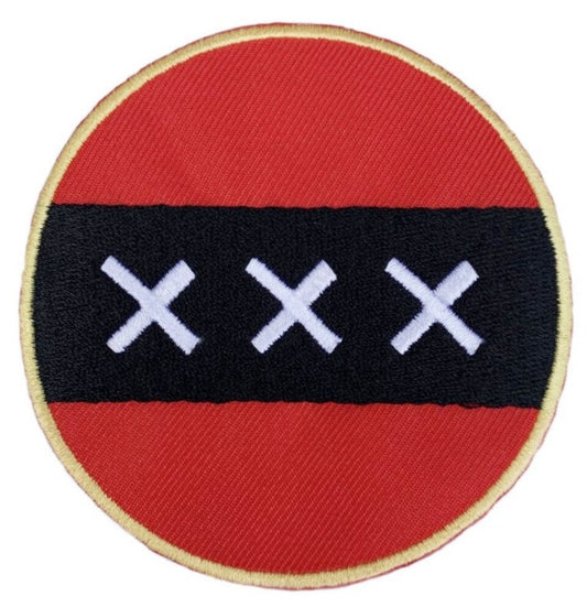 Amsterdam XXX Patch (3.5 Inch) Iron-on Badge Travel Europe Holland Netherlands