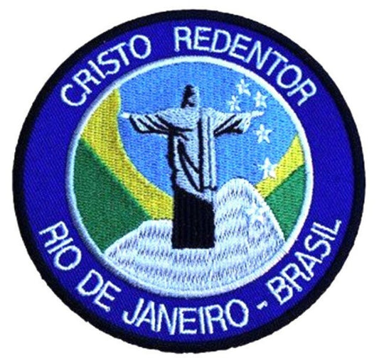 Christ the Redeemer Patch (3.5 Inch) Cristo Redentor Brazil Iron-on Badge
