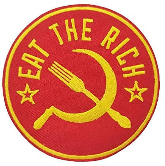 Eat The Rich Patch (3.5 Inch) Iron-on Badge