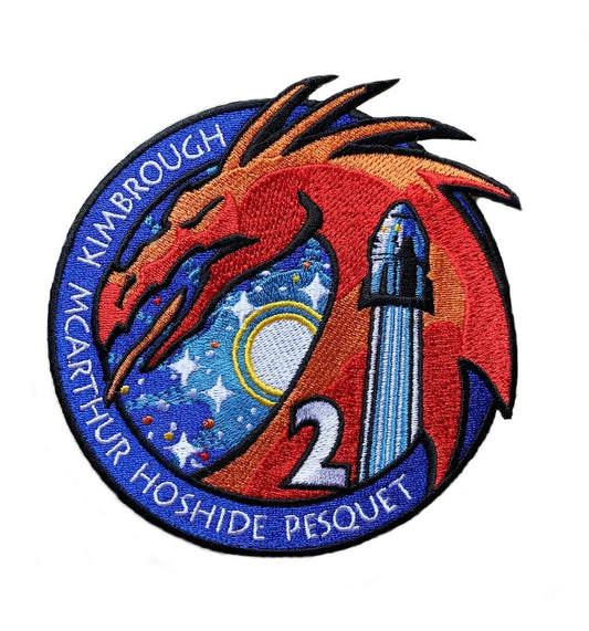 SpaceX Crew-2 Mission Patch (4.3 Inch) Iron-on Badge Space X Patches