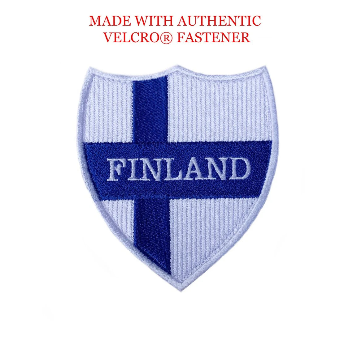 Finland Flag Patch (3 Inch) Velcro Badge (Hook + Loop)