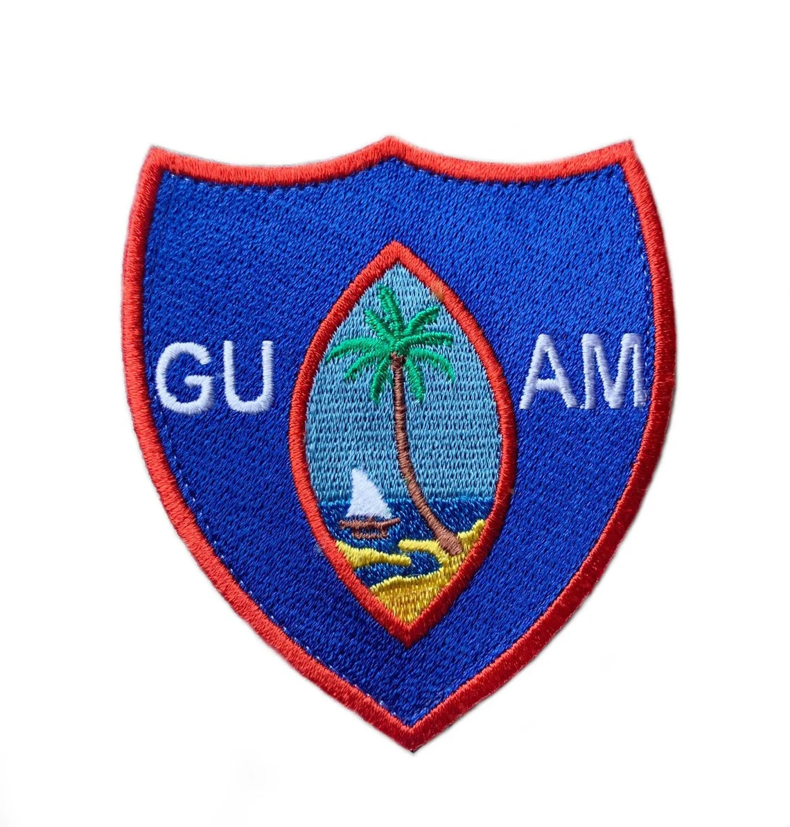Guam Flag Patch (3 Inch) Velcro Badge (Hook + Loop)