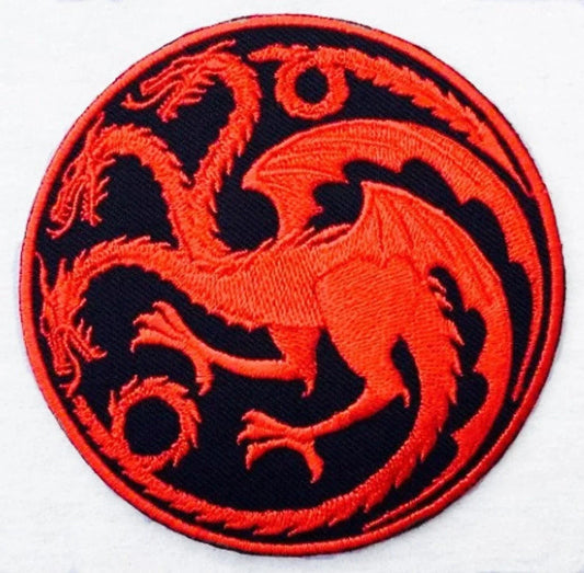 House Targaryen Sigil Crest Patch (3 Inch) Iron or Sew-on Badge Game of Thrones Dragons DIY Costume Patches