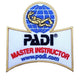 PADI Master Instructor Patch (3.5 Inch) Iron-on Badge Scuba Diving Diver Patches