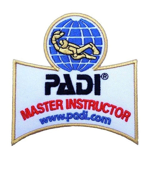 PADI Master Instructor Patch (3.5 Inch) Iron-on Badge Scuba Diving Diver Patches