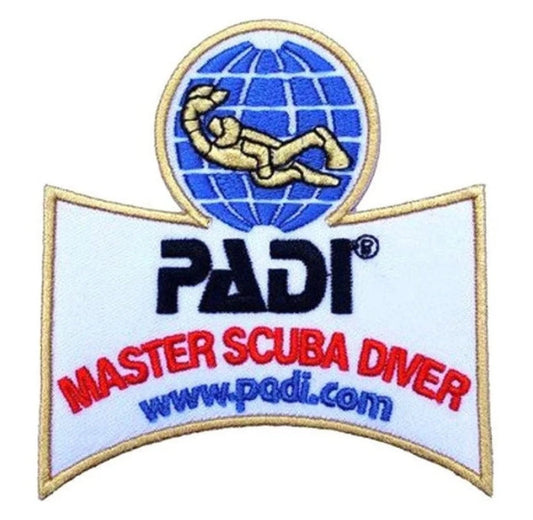 PADI Master Scuba Diver Patch (3.5 Inch) Iron/Sew-on Badge Scuba Diving Diver Patches