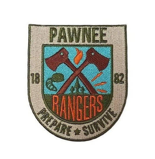 Pawnee Rangers Crest Patch (3.5 Inch) Iron/Sew-on Badge Parks and Recreation Patches
