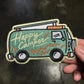 Happy Camper (4 Inch) Iron or Sew-on Patch VW Van Badge DIY Backpack Gift Patches