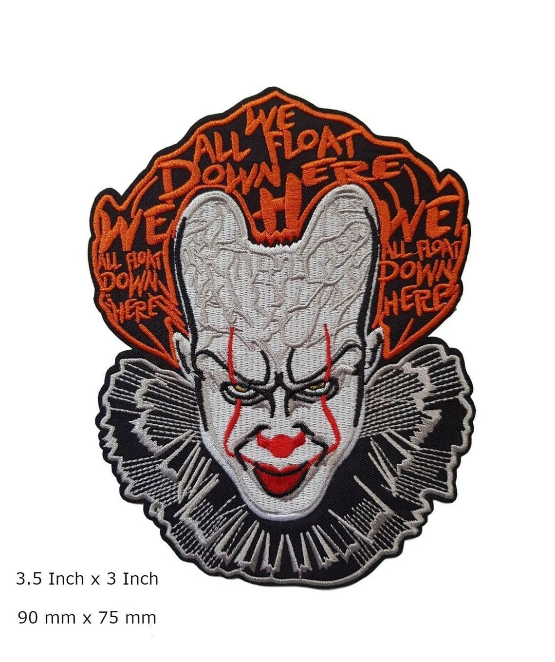 Pennywise The Dancing Clown Patch (3.5 Inch)  Iron or Sew-on Badge IT Horror Movie Costume Patches