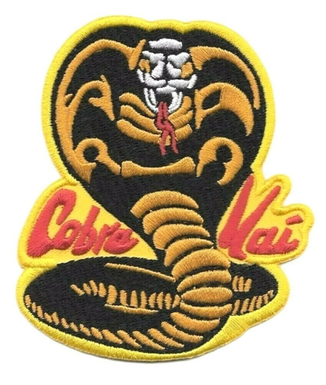 Cobra Kai Patch (3 Inch) The Karate Kid Iron or Sew-on Badge Snake Logo Dojo DIY Costume Patches
