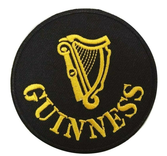 Guinness Harp Patch (3 Inch) Iron-on Badge St James Gate Brewery Dublin Ireland