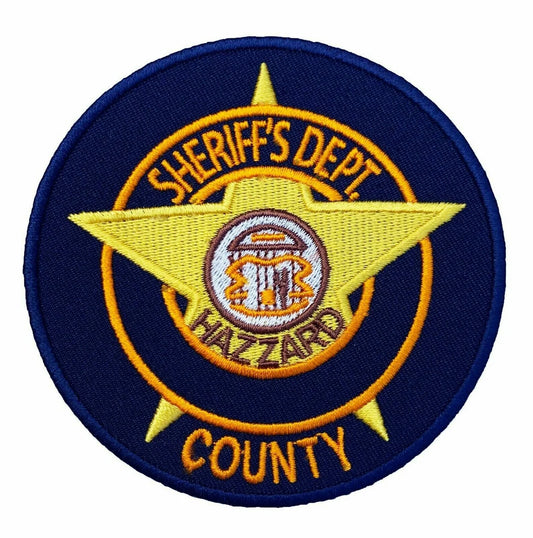 Dukes of Hazzard Patch (3.5 Inch) County Sheriffs Dept Iron-on Badge