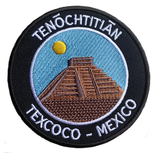 Tenochtitlan Texcoco Patch (3.5 Inch) Iron-on Badge Travel Mexico Patches