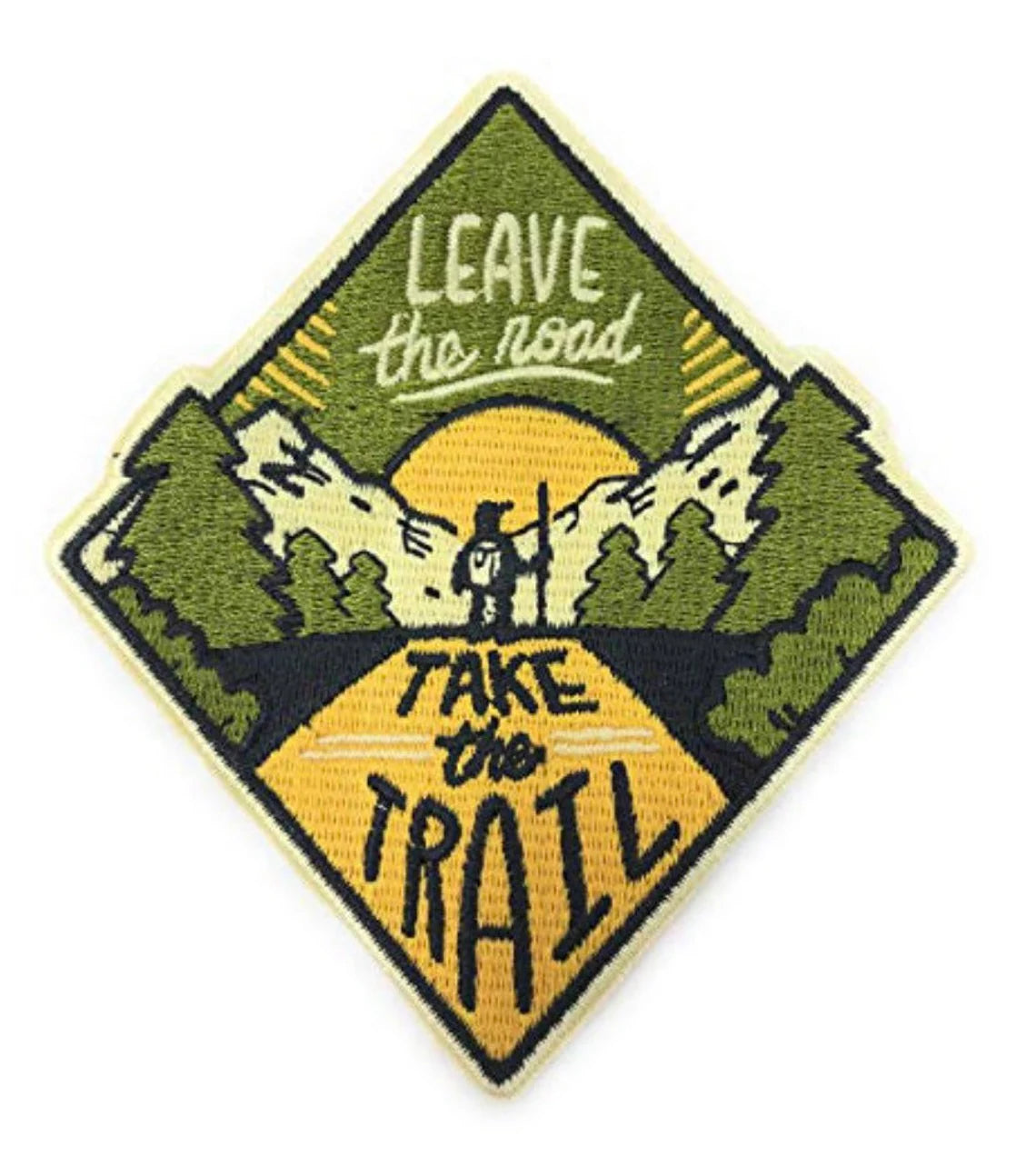 Leave the Road Take the Trail Patch (3.5 Inch) Iron/Sew-on Badge