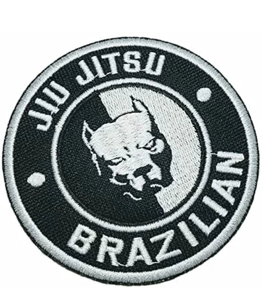 Brazilian Jiu Jitsu Patch (3.5 Inch) Pitbull BJJ Iron-on Badge