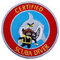 Certified Scuba Diver Patch (3.5 Inch) Iron or Sew-on Badge DIY Patches