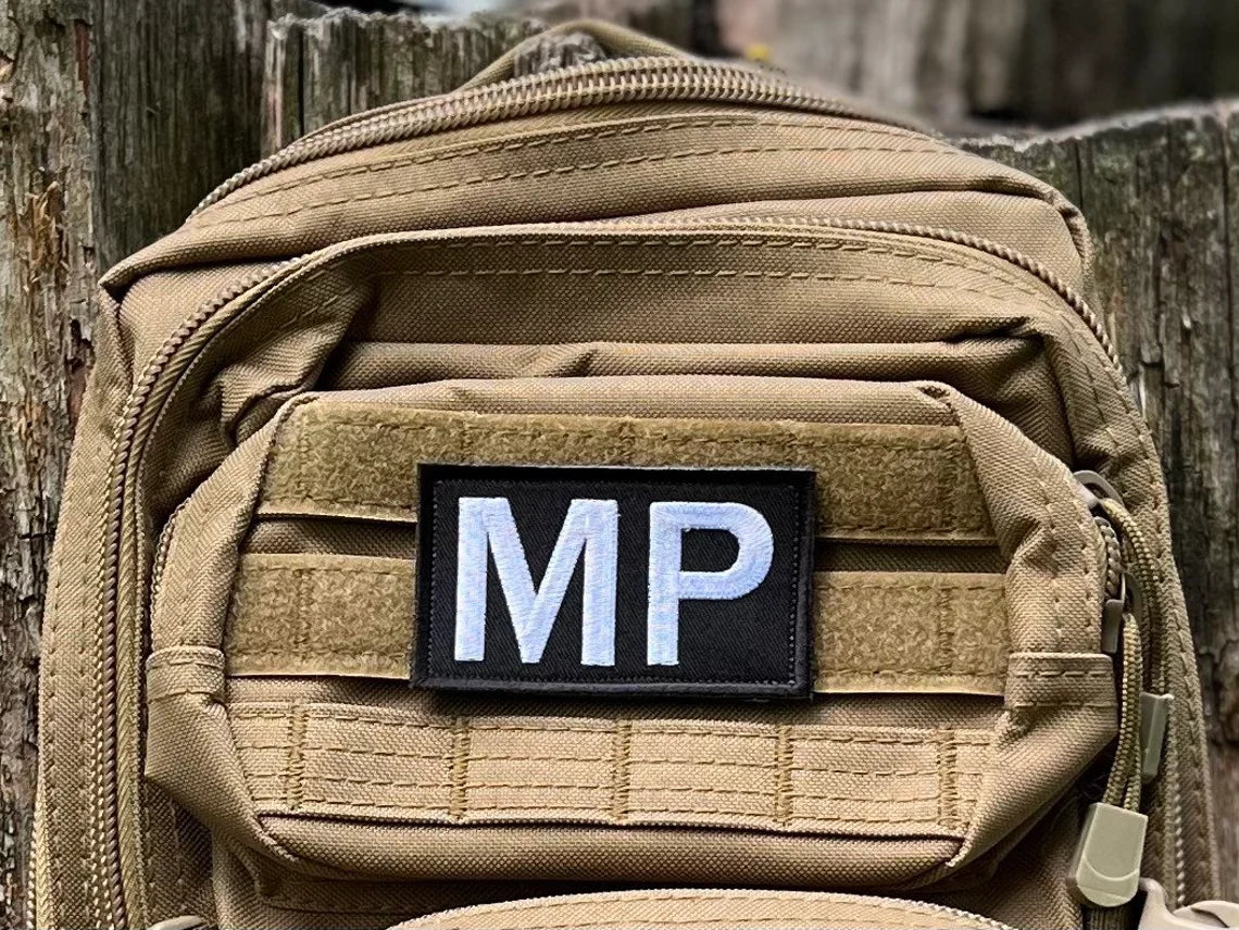 MP Patch (3.5 Inch) Military Brassard Tactical Morale Army Embroidered Touch Fastener Patches Hook + Loop Badge
