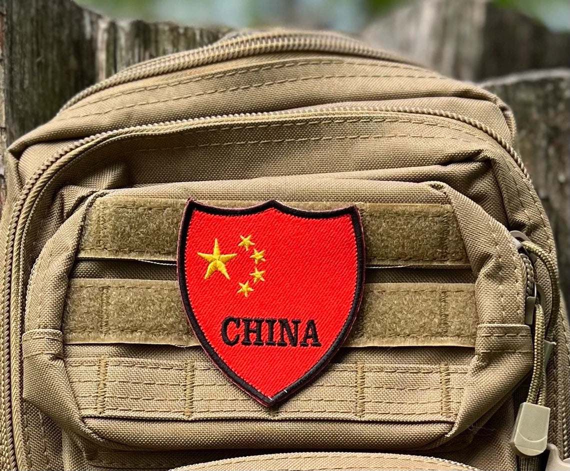 China Flag Patch (3 Inch) Velcro Badge
