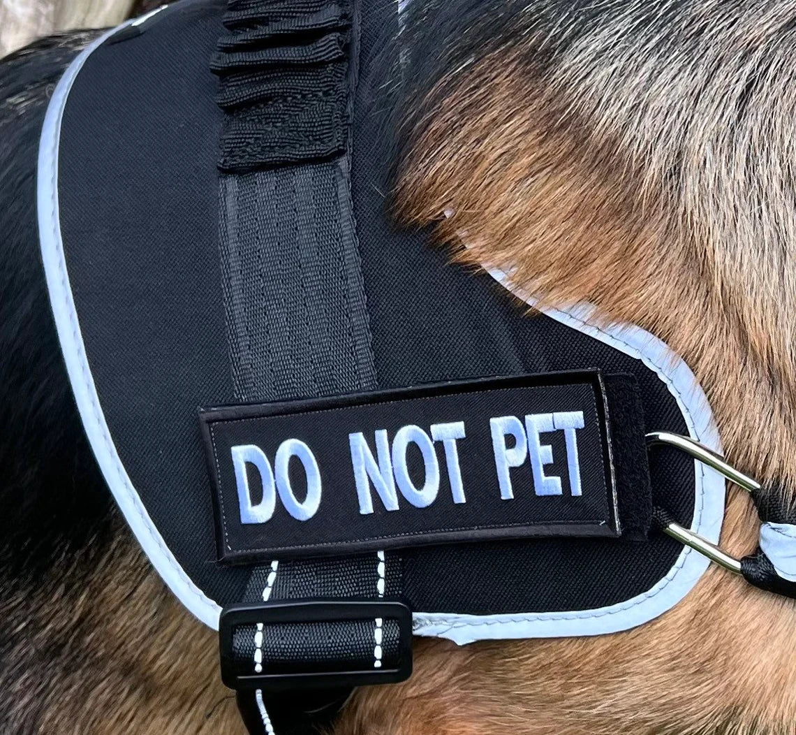 K9 Harness DO NOT PET Dog K-9 Nylon Touch Fastener Patch (6 Inch) Velcro Badge