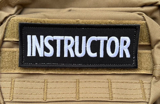 Instructor Patch (5 Inch) Embroidered Badge (Hook + Loop) Fastener Backing Multi Use / Military / Tactical / Army / Uniform Firearms Weapons