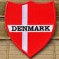 Denmark Flag Patch (3 Inch) Velcro Badge (Hook + Loop)