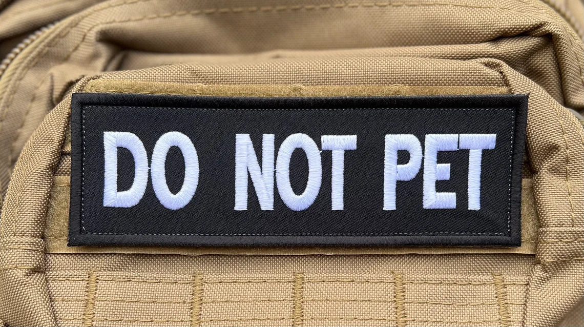 K9 Harness DO NOT PET Dog K-9 Nylon Touch Fastener Patch (6 Inch