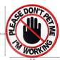 Please Don't Pet Me I'm Working Service Dog Patch (3.5 Inch) Iron-on