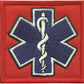 EMS EMT Red Star Of Life Patch (3 Inch) Velcro First Aid Badge